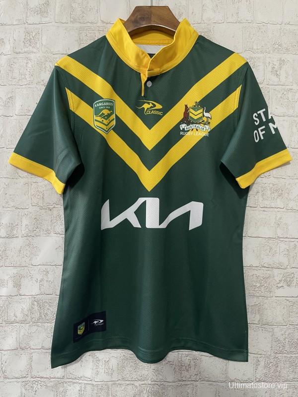 2026 Australia Kangaroos Green with Gold V Chevron Jersey