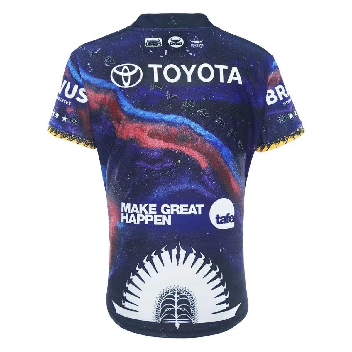 25/26 North Queensland Cowboys Navy with Indigenous Galaxy Design Jersey