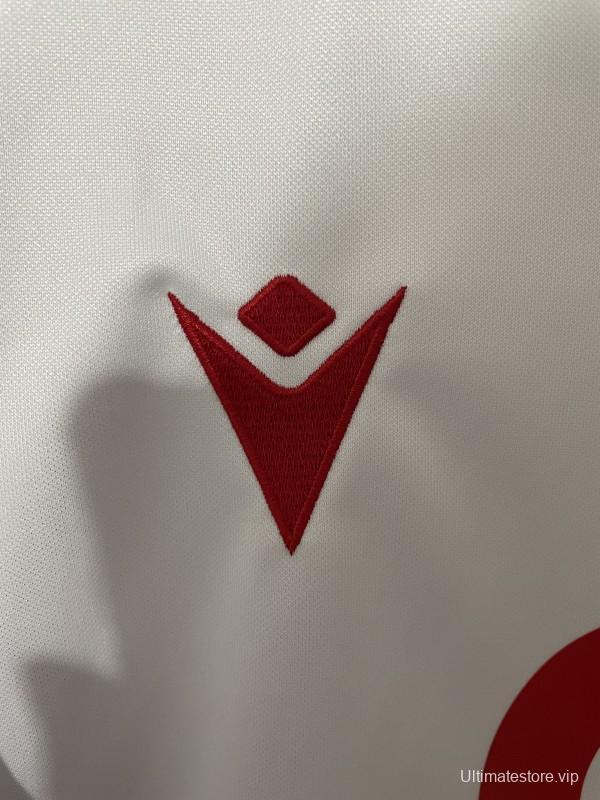 2025 Wales White with Red and Green Trim Away Jersey