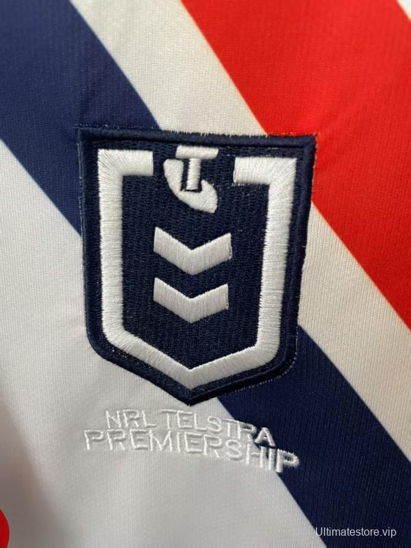 25/26 Sydney Roosters White with Navy and Red Chevron Jersey