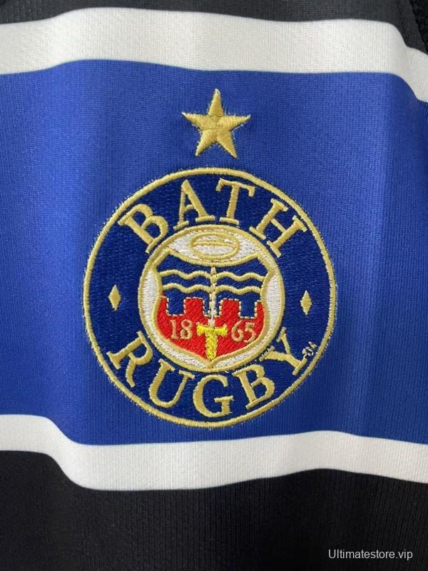 25/26 Bath Rugby Blue with Black and White Hooped Jersey
