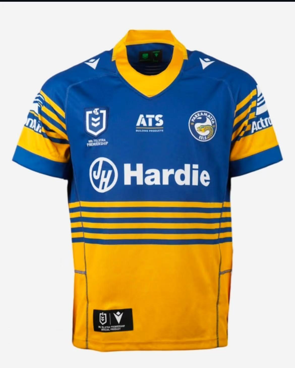 25/26 Parramatta Eels Blue and Gold with Horizontal Stripes Jersey