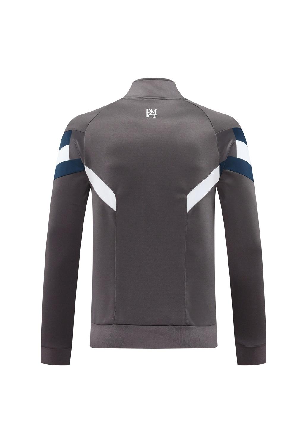 25/26 Real Madrid Light Grey Full Zipper Jacket+Long Pants