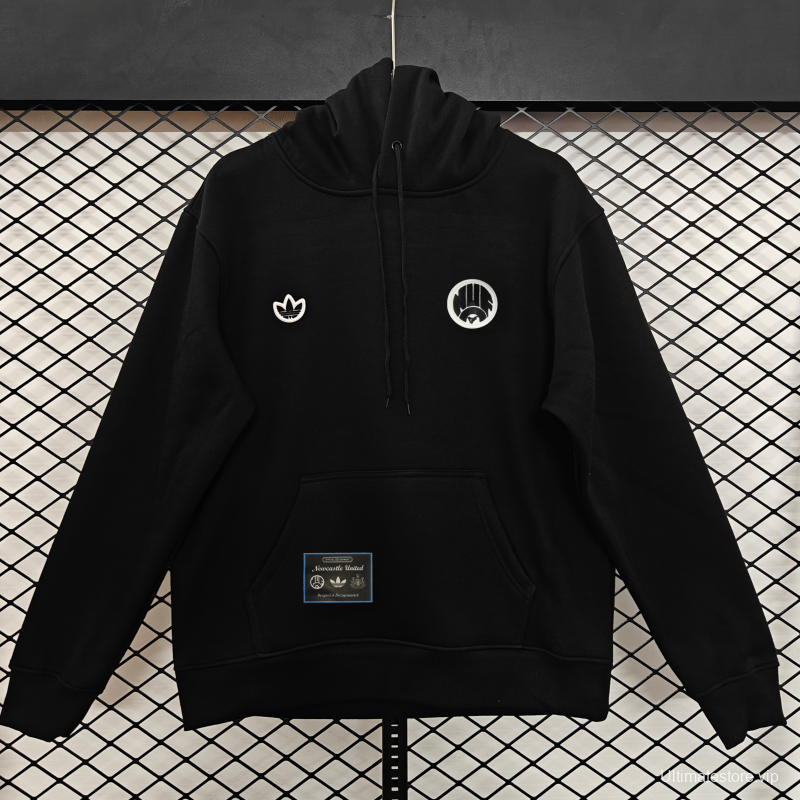 25/26 Adidas x Newcastle United Retro Embroidered Logo Hoodie 9 Colors