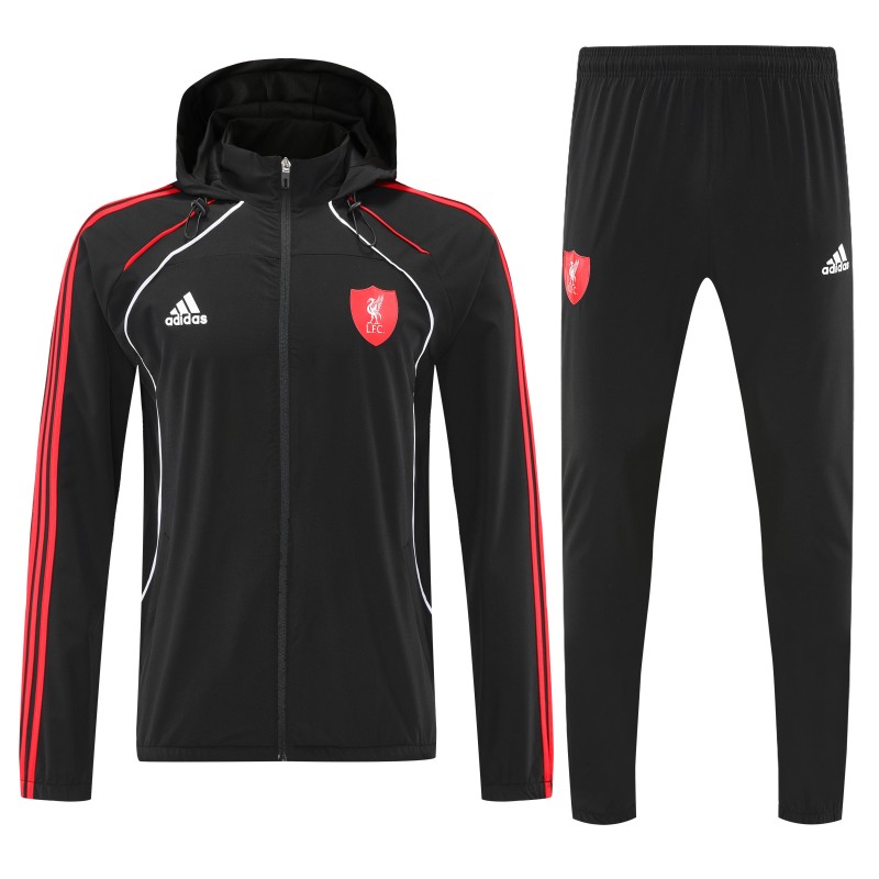 25/26 Liverpool Black Full zipper Jacket Tracksuit+ long pants