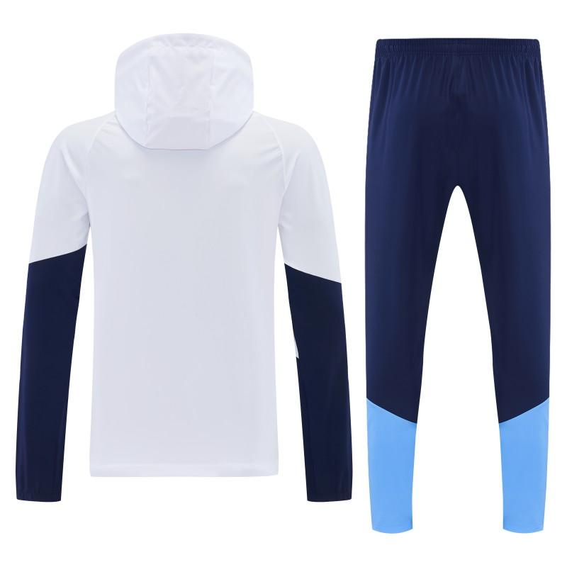 26/27 Argentina  White Full Zipper Hooded Jacket Tracksuit + Long Pants