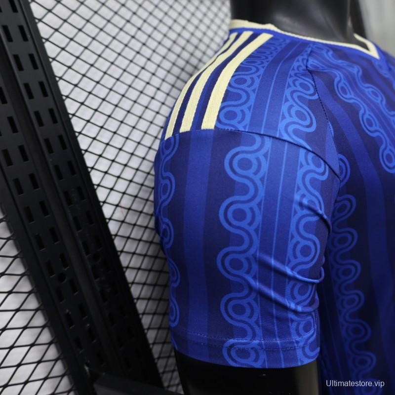 Player Version 2026 Sweden Blue with Tonal Chain Stripe  Away Jersey