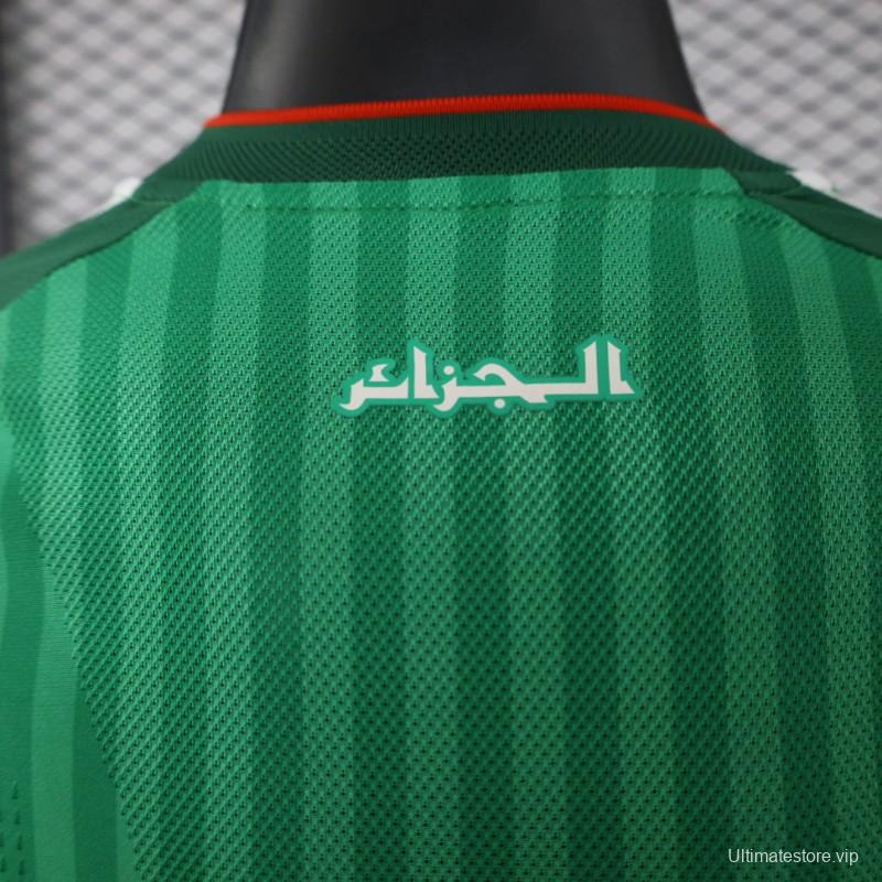 Player Version 26/27  Algeria Green Stripe V-Neck Special Edition Jersey