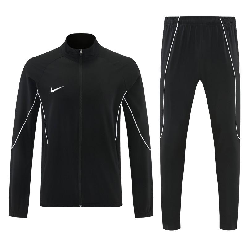2026 Nike Black Full Zipper Jacket Tracksuit + Long Pants