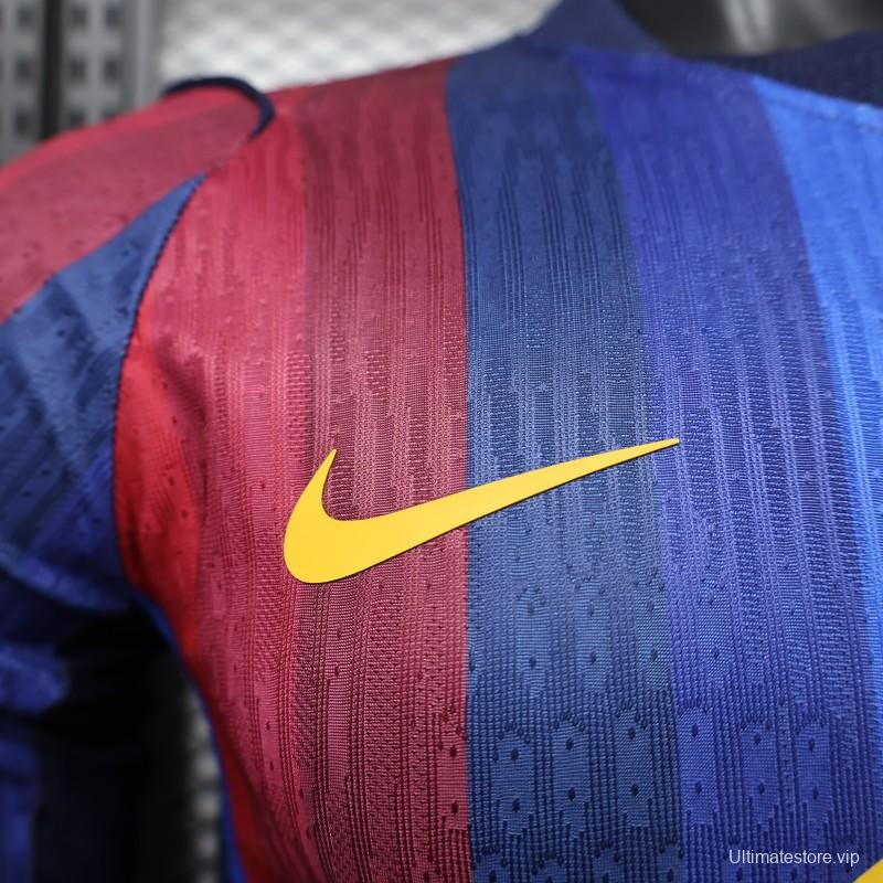 Player Version 26/27 Barcelona Long Sleeve Home Jersey