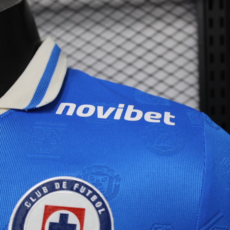 Player Version 26/27 Cruz Azul Home  Long Sleeve Blue Jersey