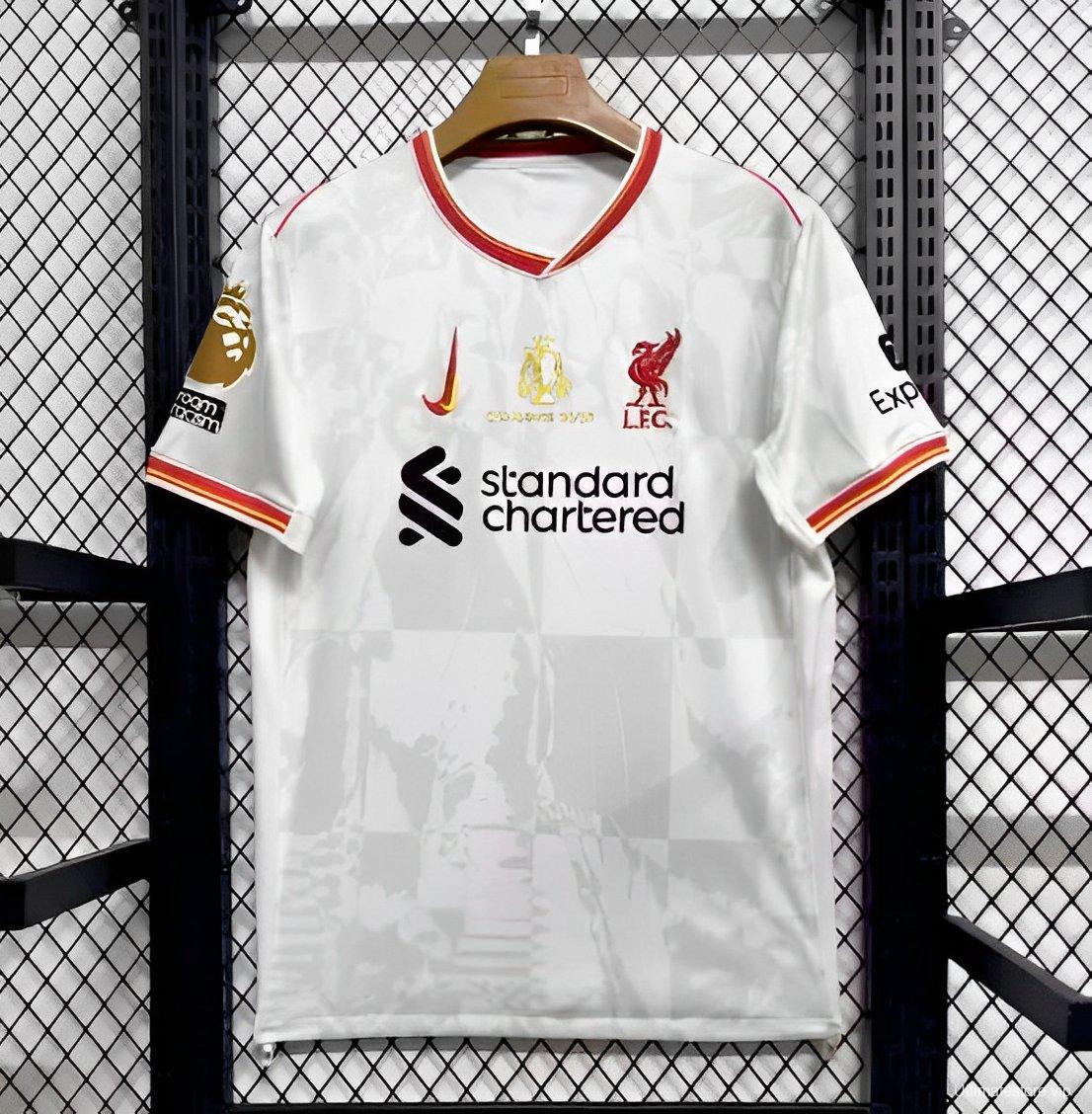 24/25 Liverpool Third White Jersey With Champion Printing