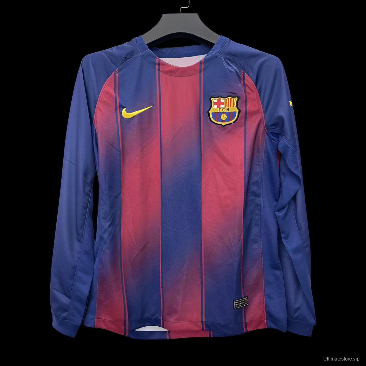 25/26 Barcelona Home Long Sleeve Jersey