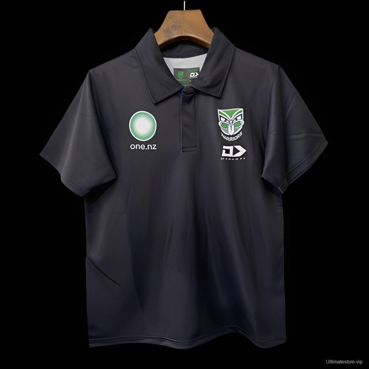 25/26 New Zealand Warriors Black Polo Shirt