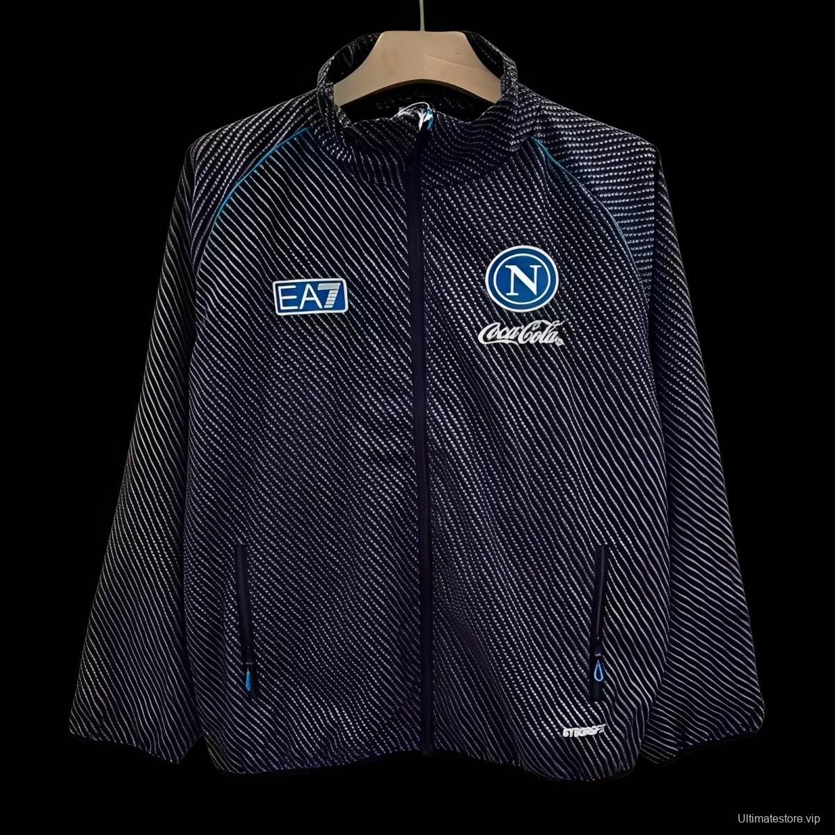 25/26 Napoli Navy with Diagonal Stripe Pattern Windbreaker
