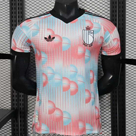 2026 Player Version Belgium Away White Pink Jersey