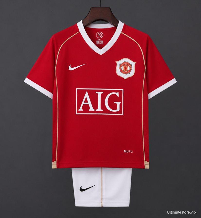 Retro Kids 06/07 Manchester United Home Jersey
