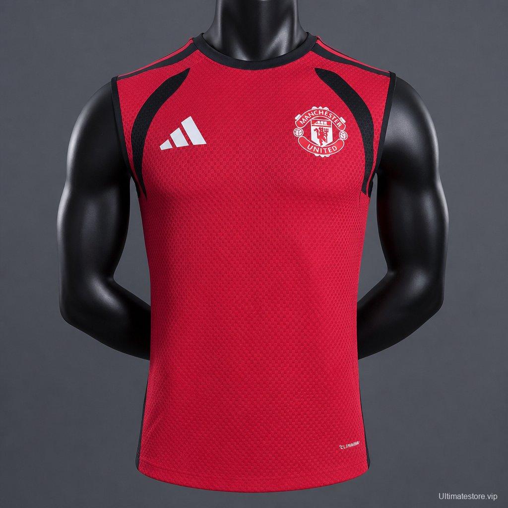 Player Version 26/27 Manchester United Red with Black Vest Jersey
