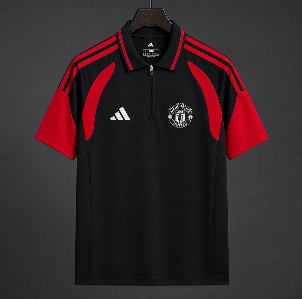 26/27 Manchester United Training Black Polo Jersey