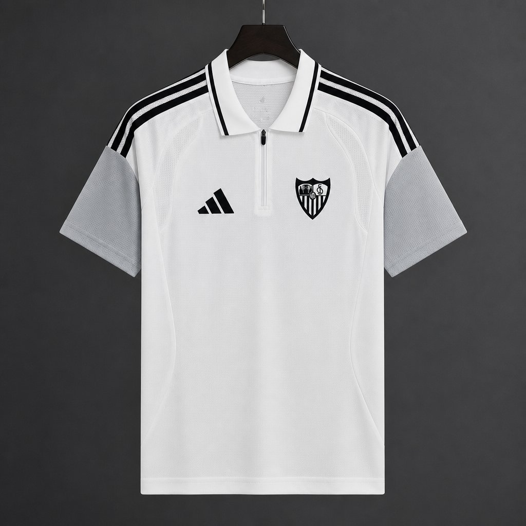 26/27 Sevilla Training White Polo Jersey