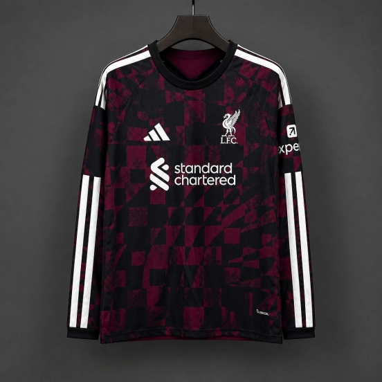 26/27 Liverpool Third  Long Sleeve Maroon  Jersey