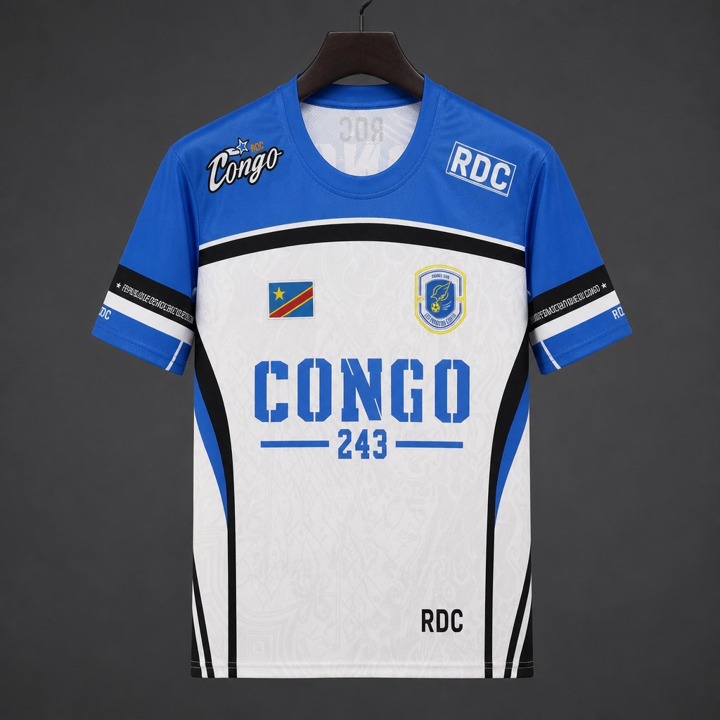 2026 DR Congo  White with Blue  "CONGO 243" Special Edition Jersey