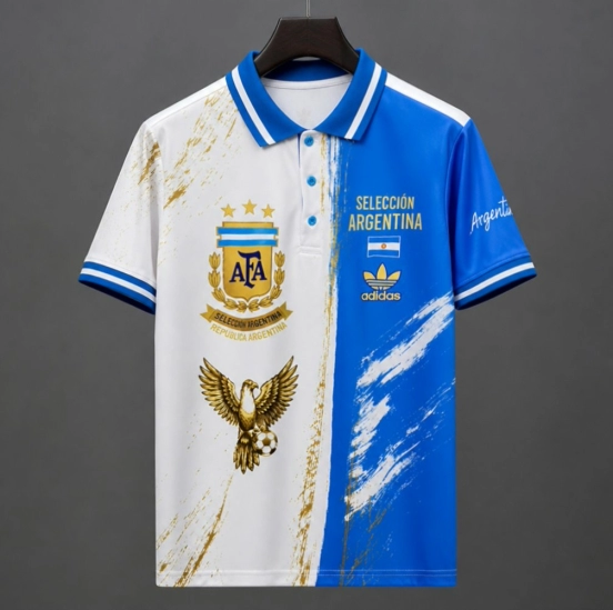 2026 Argentina Training White Blue Jersey