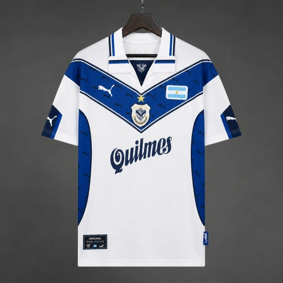 Retro 98/99 Velez Sarsfield Home White  Blue Jersey