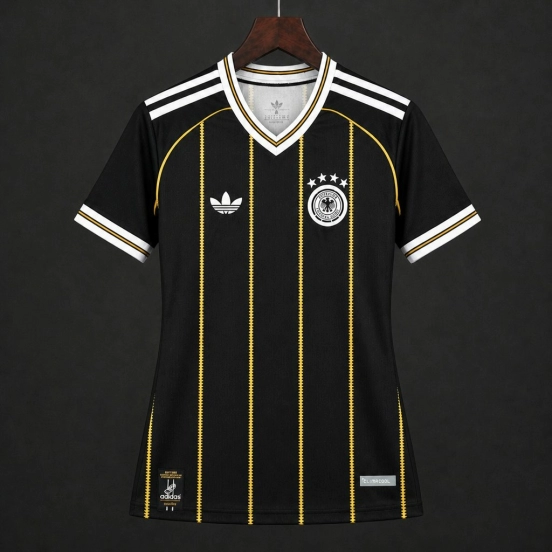 2026 Women  Germany Third Black Stripes Jersey