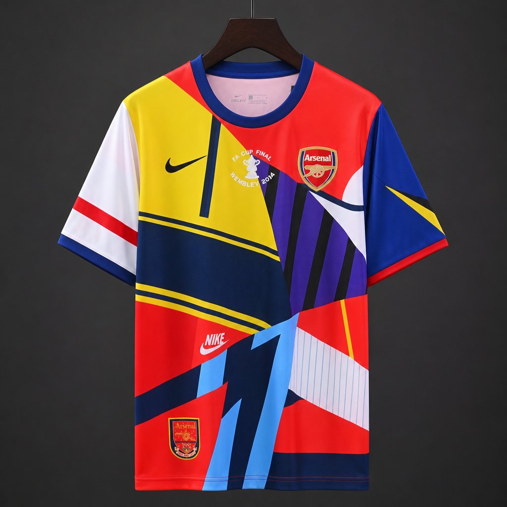 Retro 13/14 Arsenal FA Cup Multi Colors Limited Edition Jersey