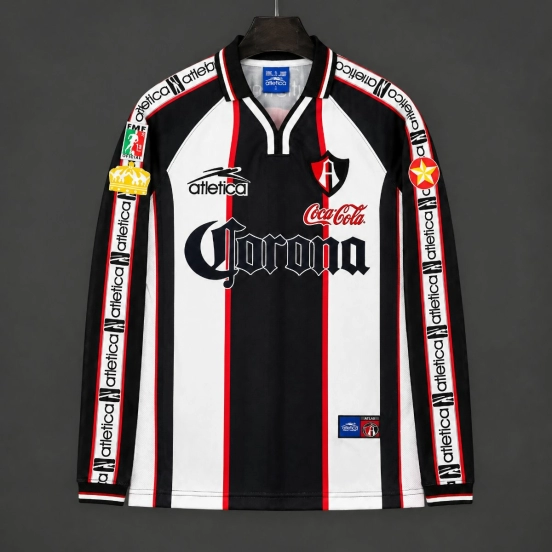 Retro 99/00 Atlas Third Long Sleeve Black/White  Jersey